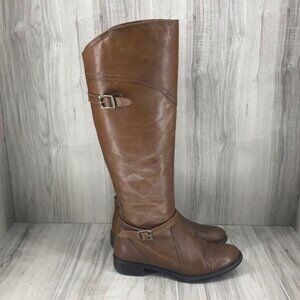 Jeffrey Tyler Tracer Boots Womens 6 Brown Leather Riding Tall Knee High